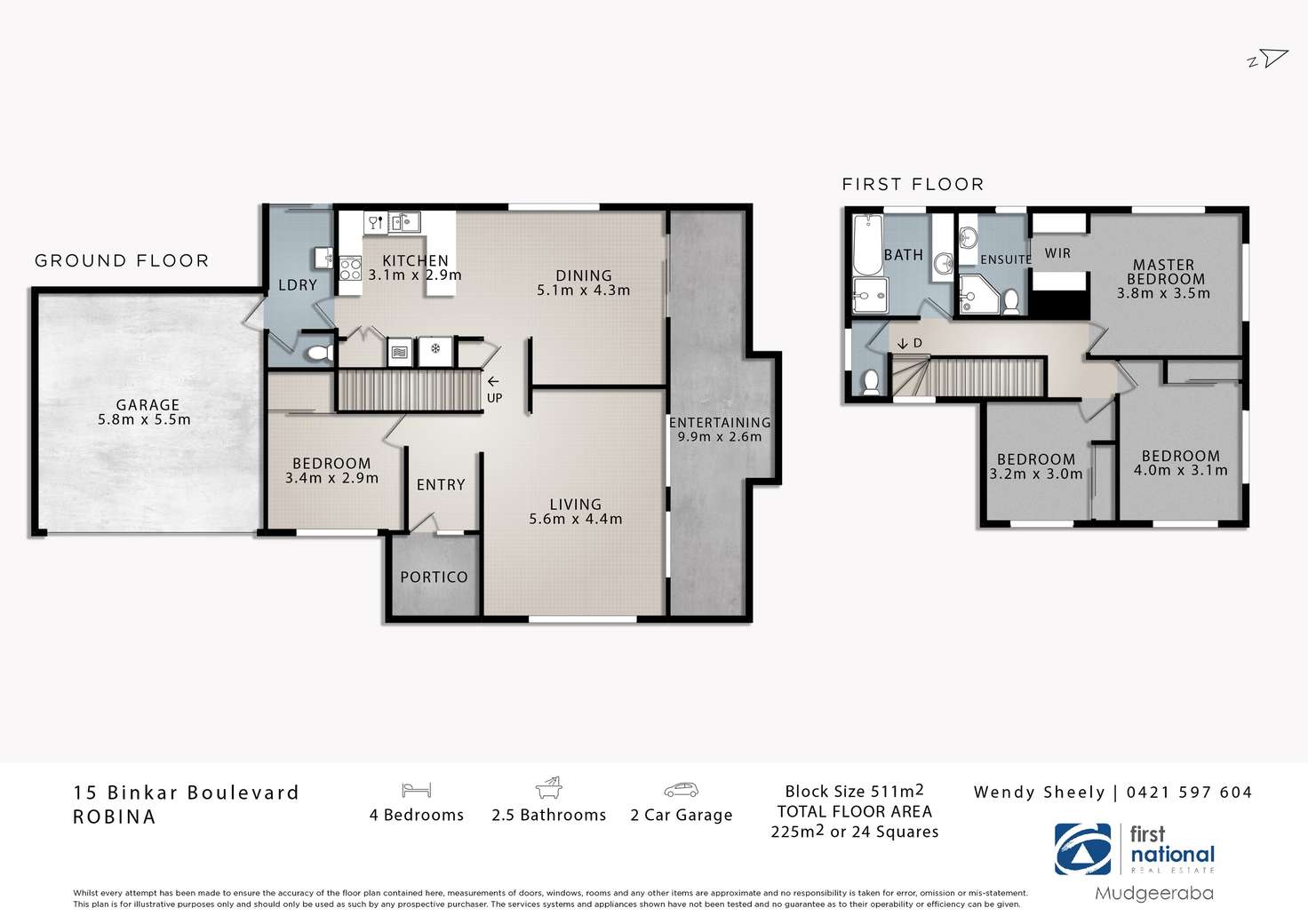 Floorplan of Homely house listing, 15 Binkar Boulevard, Robina QLD 4226