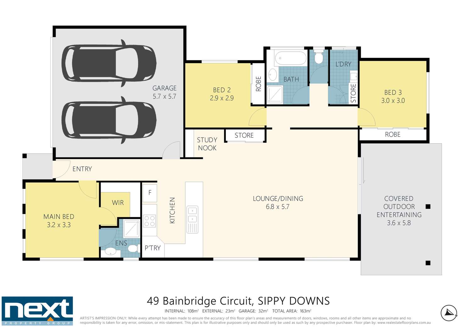 Floorplan of Homely house listing, 49 Bainbridge Circuit, Sippy Downs QLD 4556
