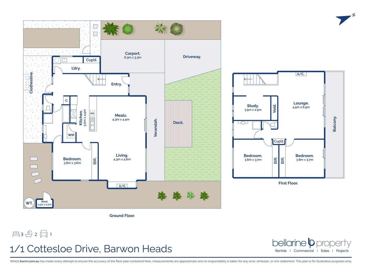Floorplan of Homely house listing, 1/1 Cottesloe Drive, Barwon Heads VIC 3227