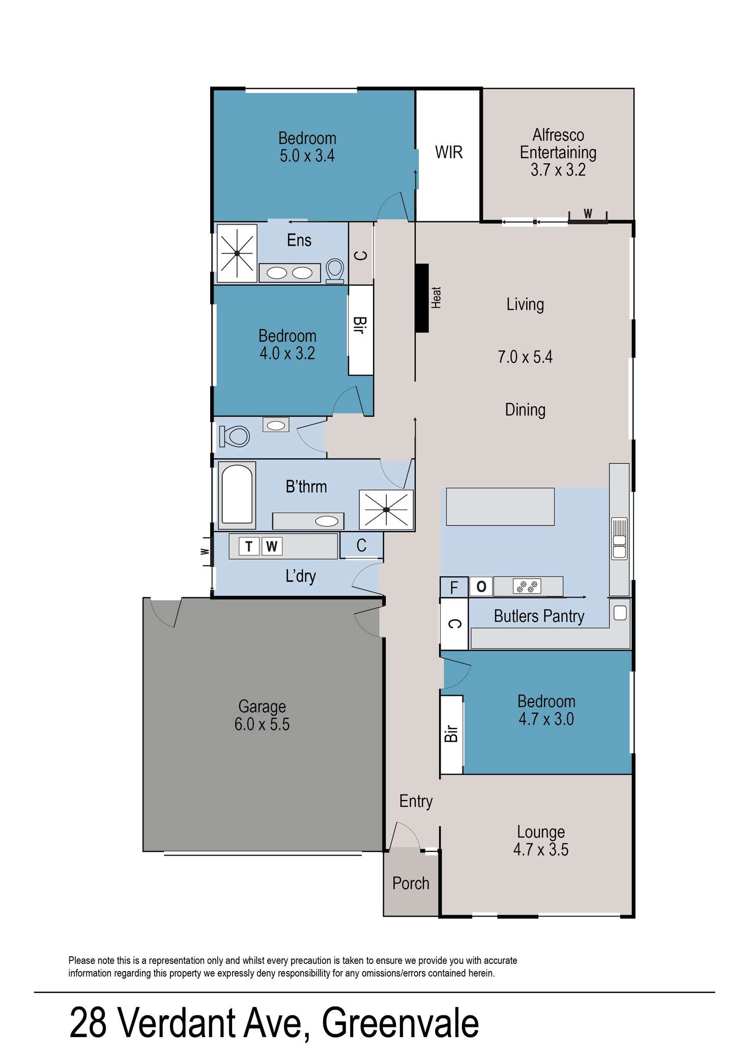 Floorplan of Homely house listing, 28 Verdant Avenue, Greenvale VIC 3059