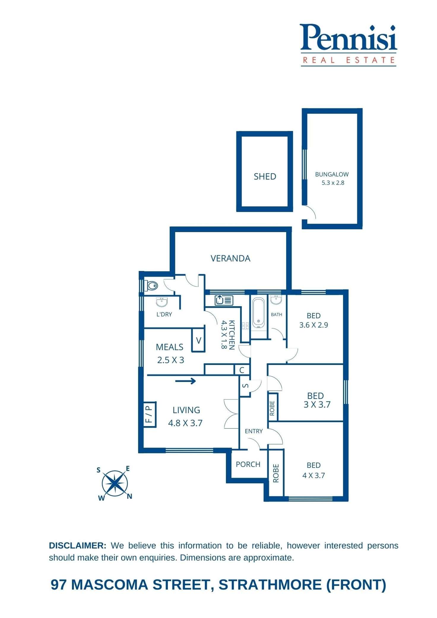 Floorplan of Homely house listing, 97 Mascoma Street, Strathmore VIC 3041