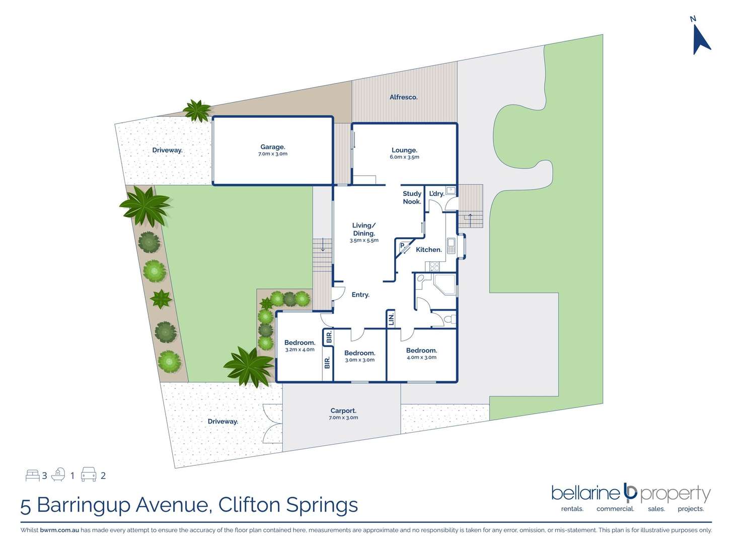 Floorplan of Homely house listing, 5 Barringup Avenue, Clifton Springs VIC 3222