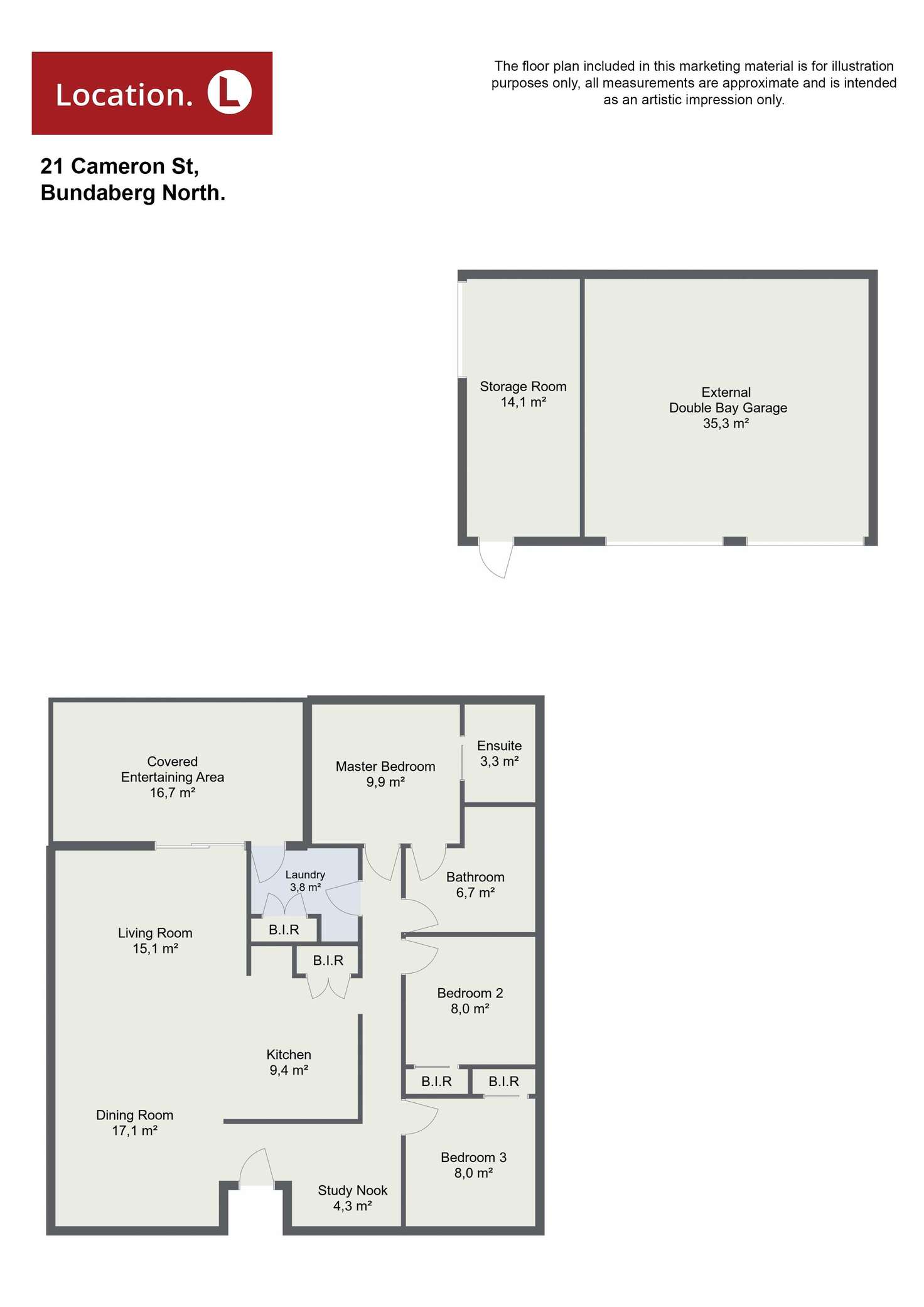 Floorplan of Homely house listing, 21 Cameron Street, Bundaberg North QLD 4670