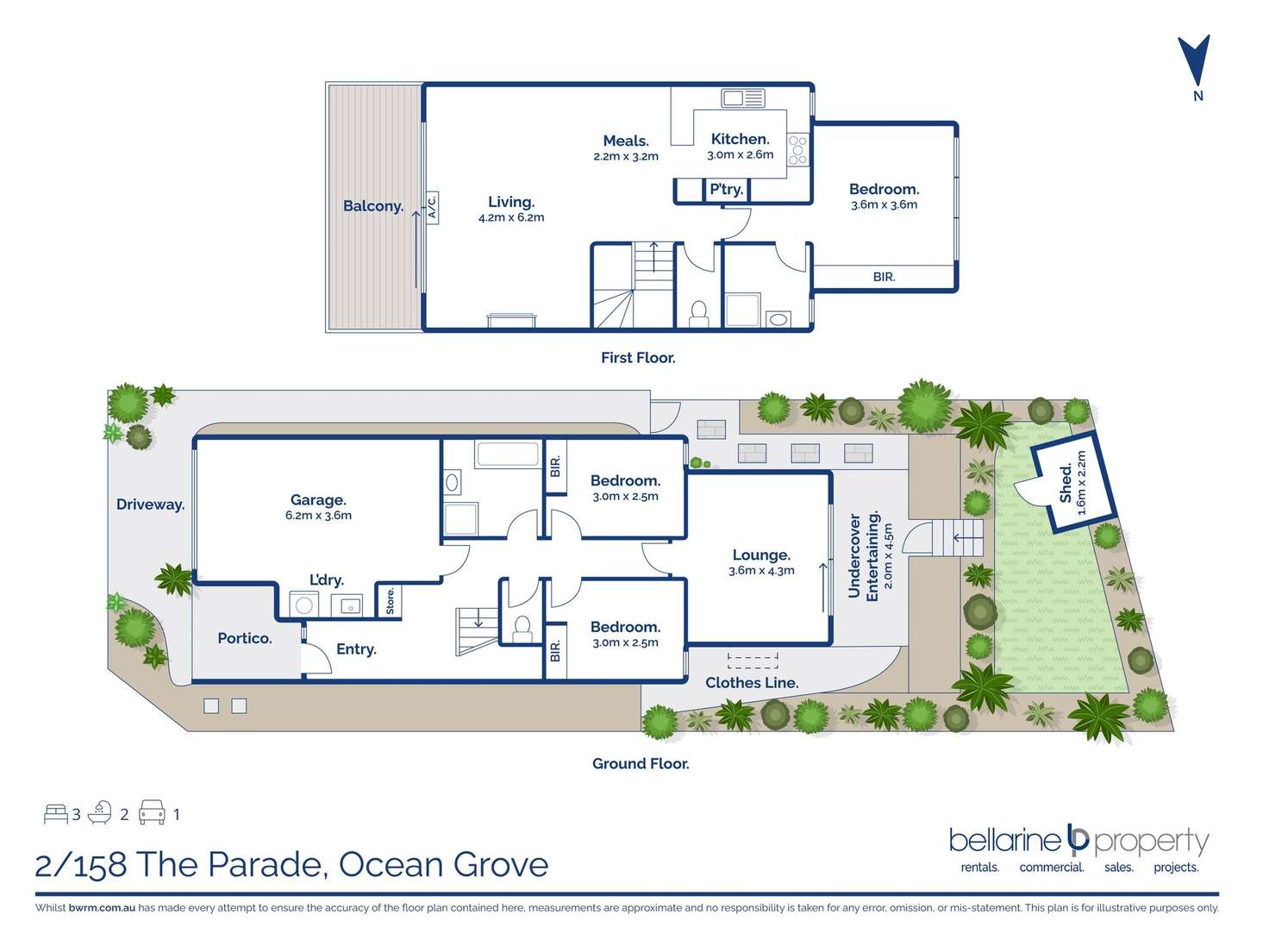 Floorplan of Homely townhouse listing, 2/158 The Parade, Ocean Grove VIC 3226