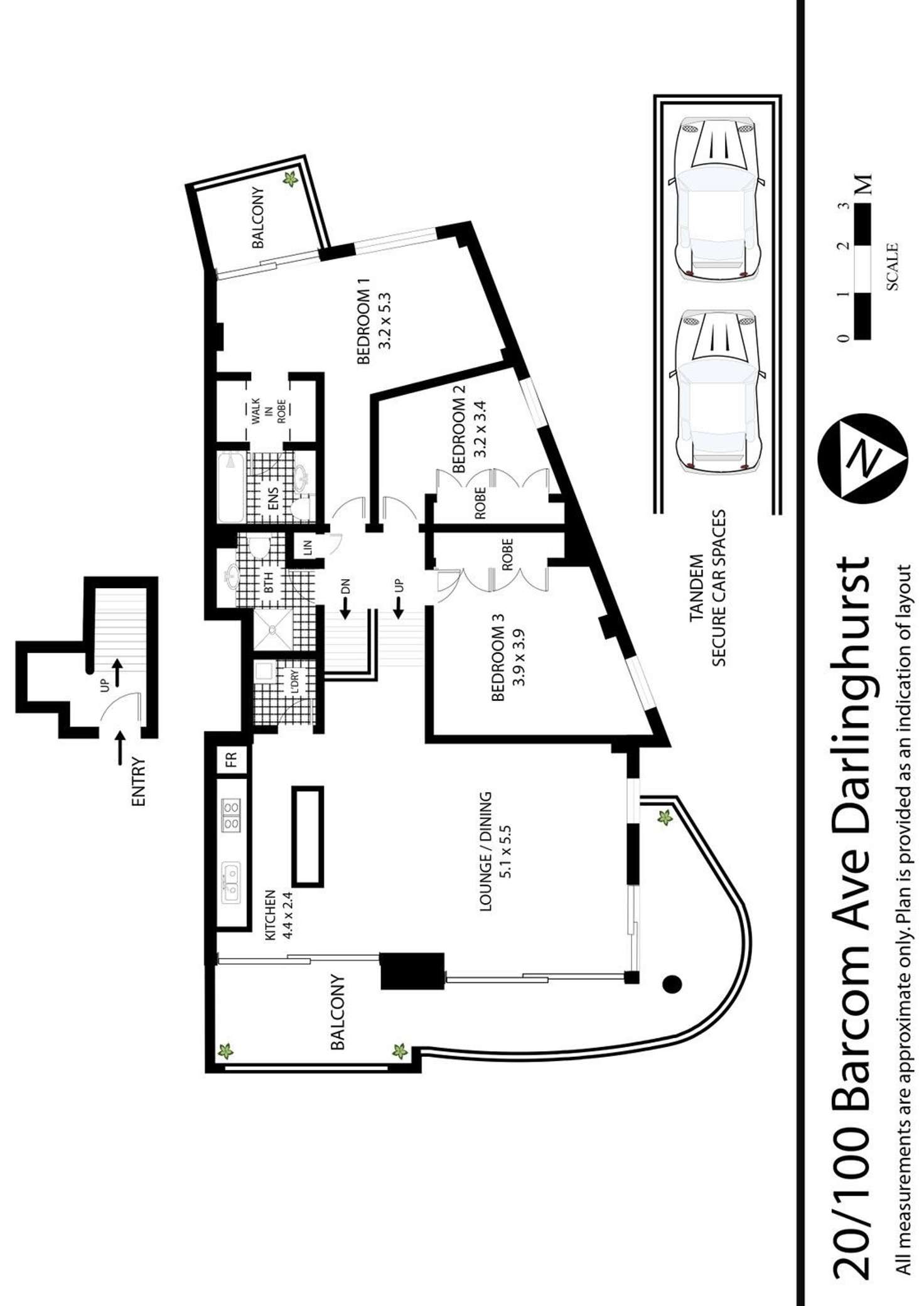 Floorplan of Homely apartment listing, 20/100 Barcom Av, Darlinghurst NSW 2010