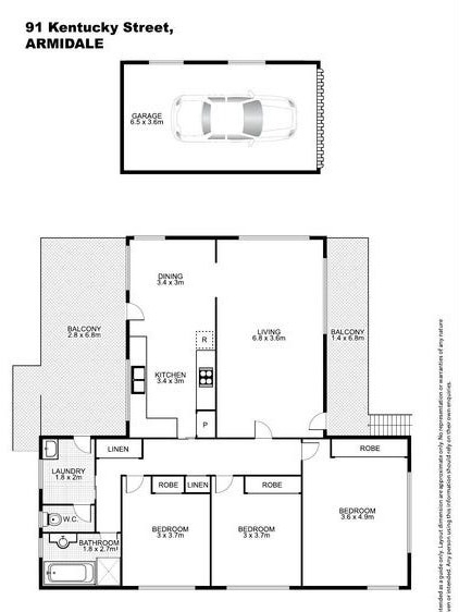 Floorplan of Homely house listing, 91 Kentucky Street, Armidale NSW 2350