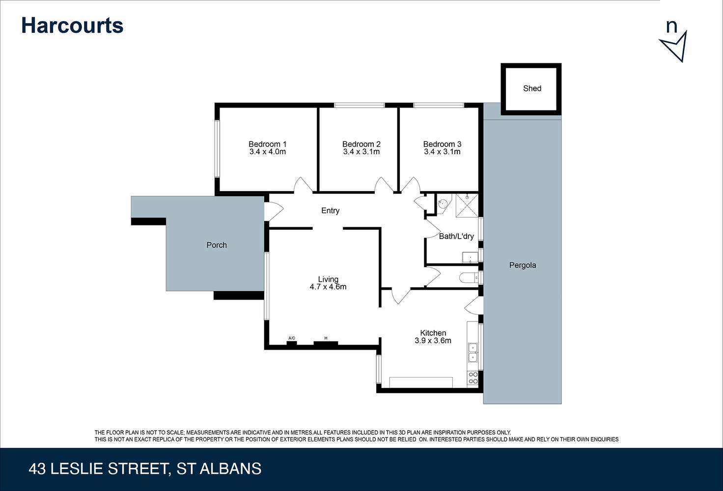 Floorplan of Homely house listing, 43 Leslie Street, St Albans VIC 3021
