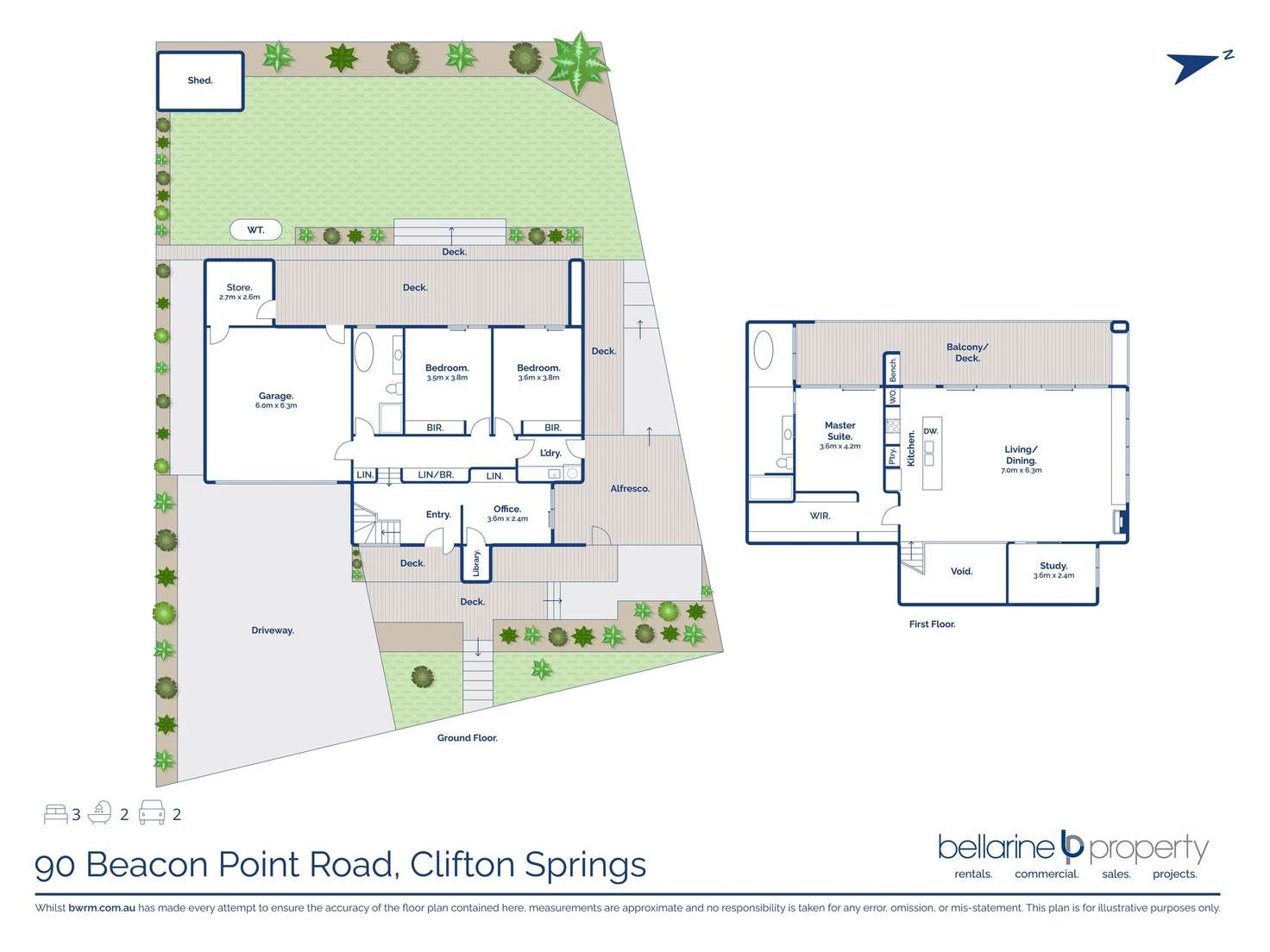 Floorplan of Homely house listing, 90 Beacon Point Road, Clifton Springs VIC 3222