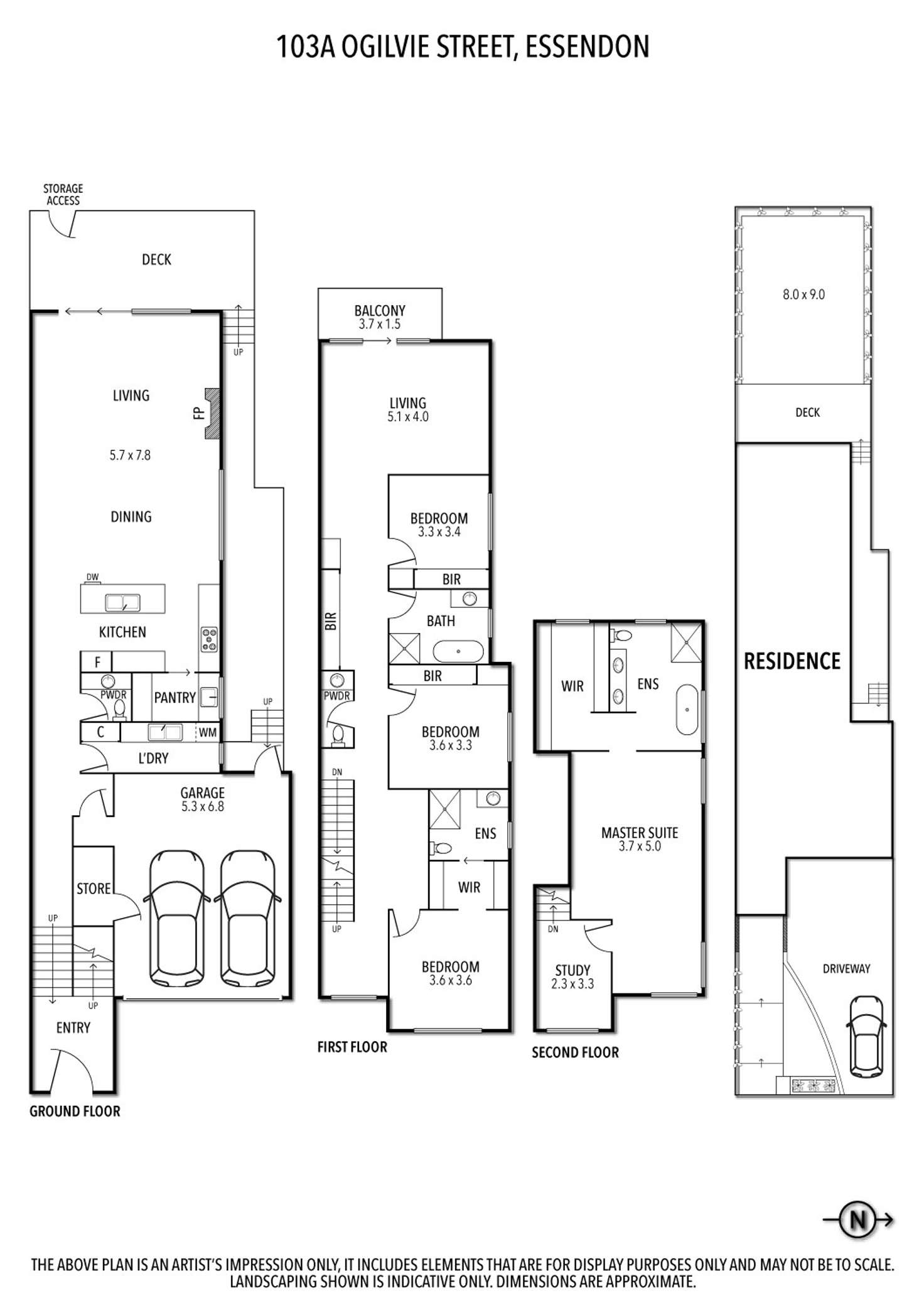 Floorplan of Homely house listing, 103a Ogilvie Street, Essendon VIC 3040