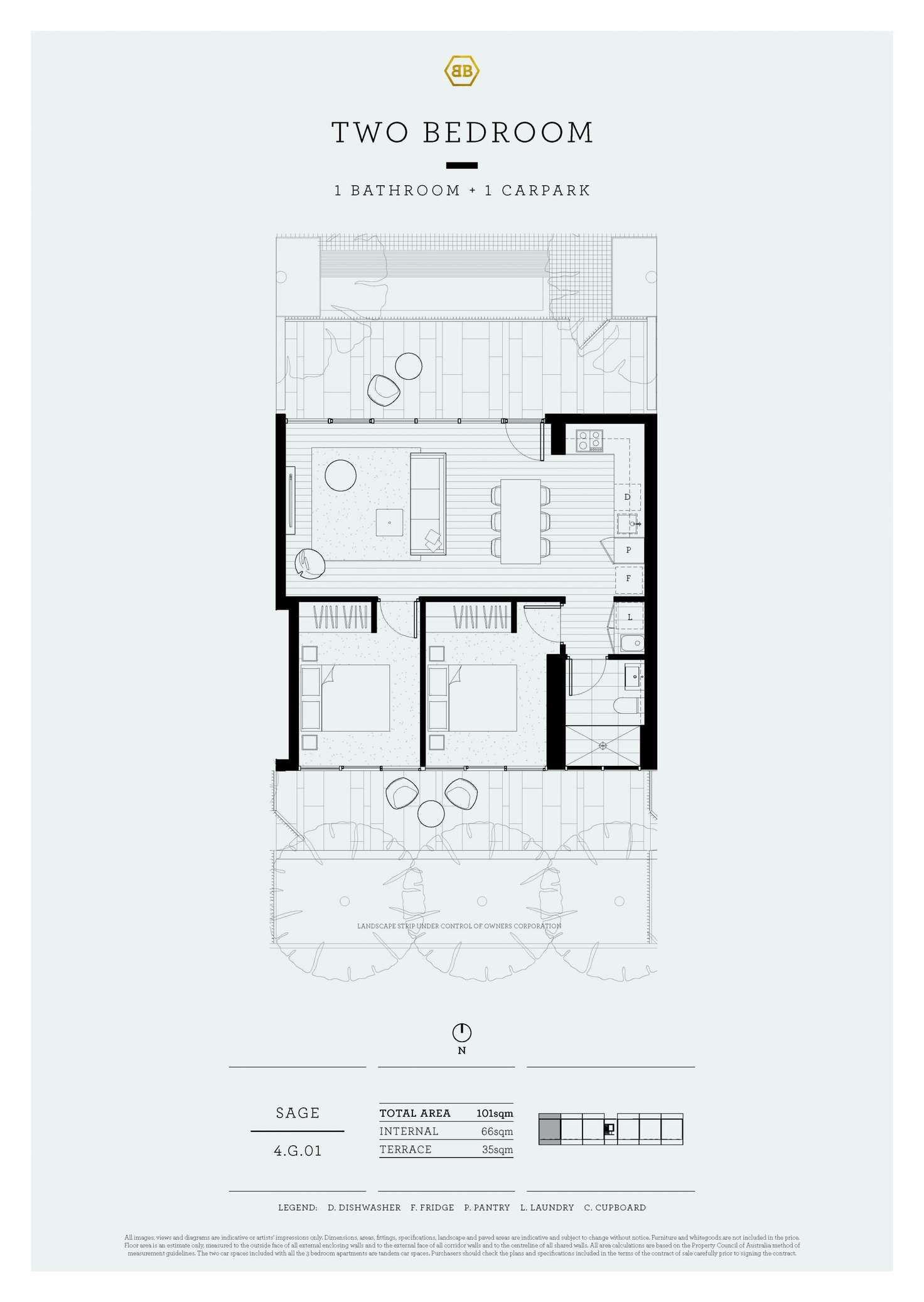 Floorplan of Homely apartment listing, 4.G.01 Sage 188 Whitehorse Road, Balwyn VIC 3103