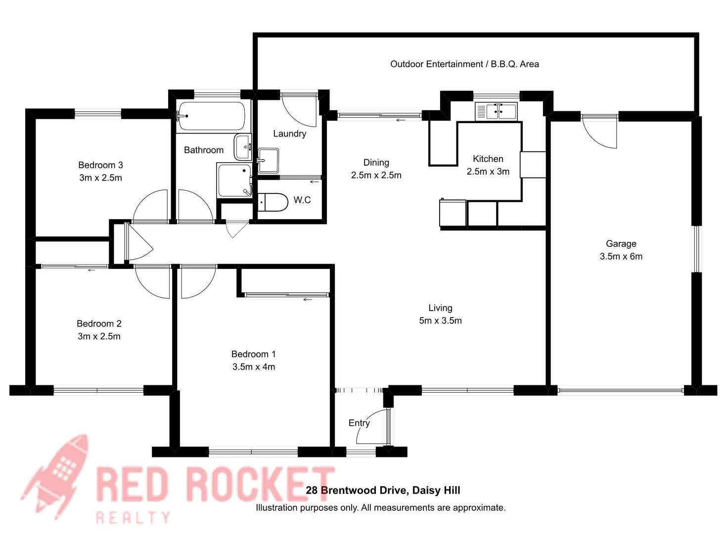Floorplan of Homely house listing, 28 Brentwood Drive, Daisy Hill QLD 4127