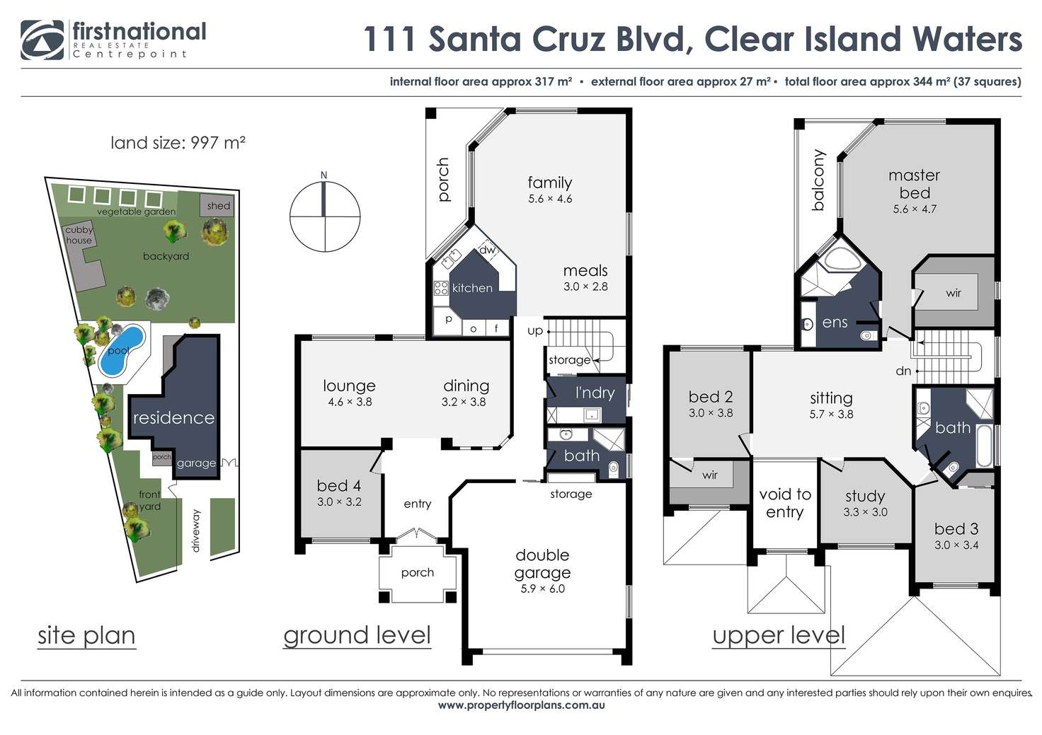 Floorplan of Homely house listing, 111 Santa Cruz Blvd, Clear Island Waters QLD 4226