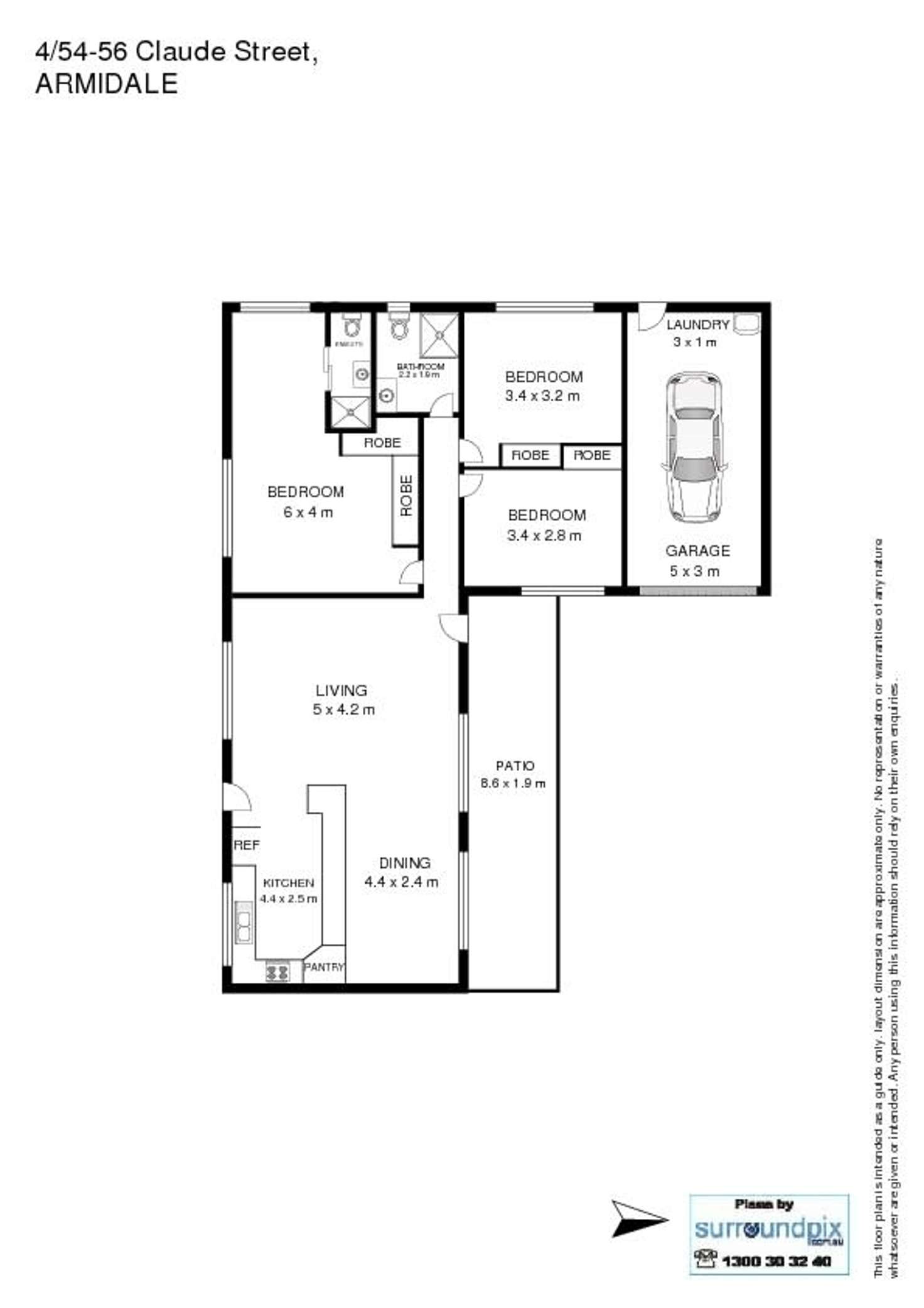 Floorplan of Homely unit listing, 4/54-56 Claude Street, Armidale NSW 2350