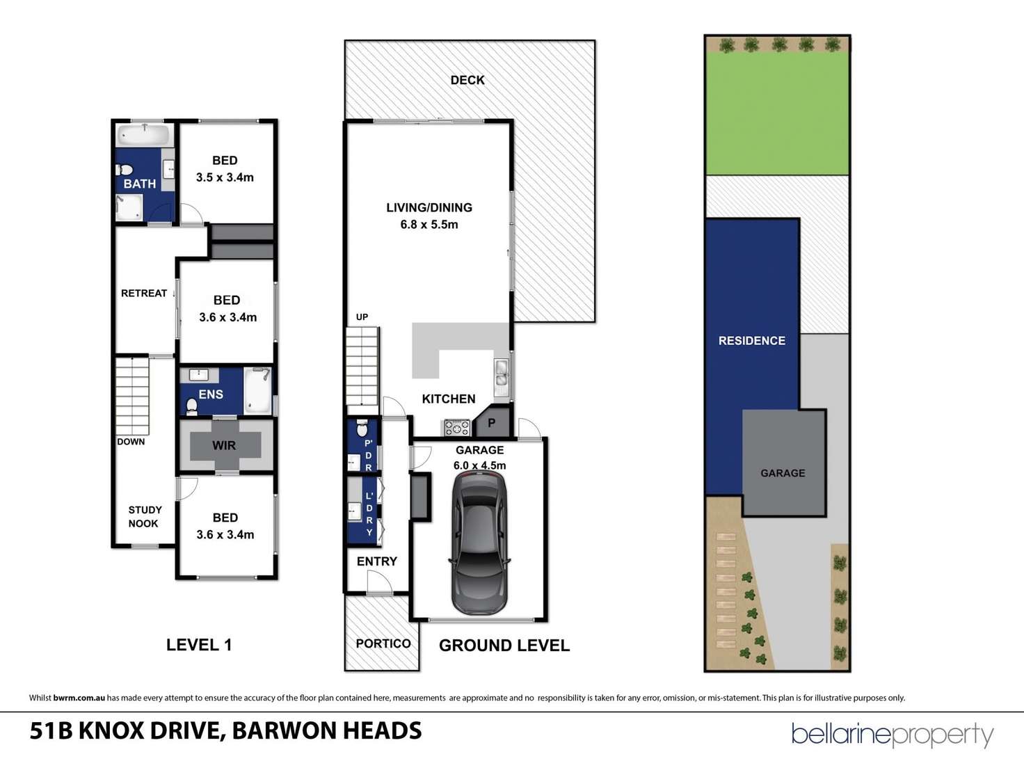 Floorplan of Homely townhouse listing, 51B Knox Drive, Barwon Heads VIC 3227