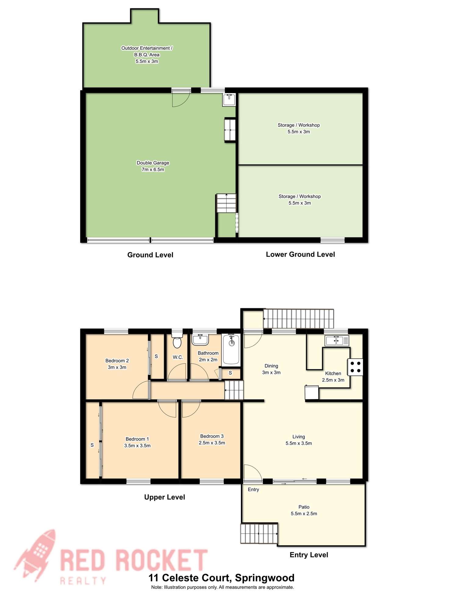 Floorplan of Homely house listing, 11 Celeste Court, Springwood QLD 4127