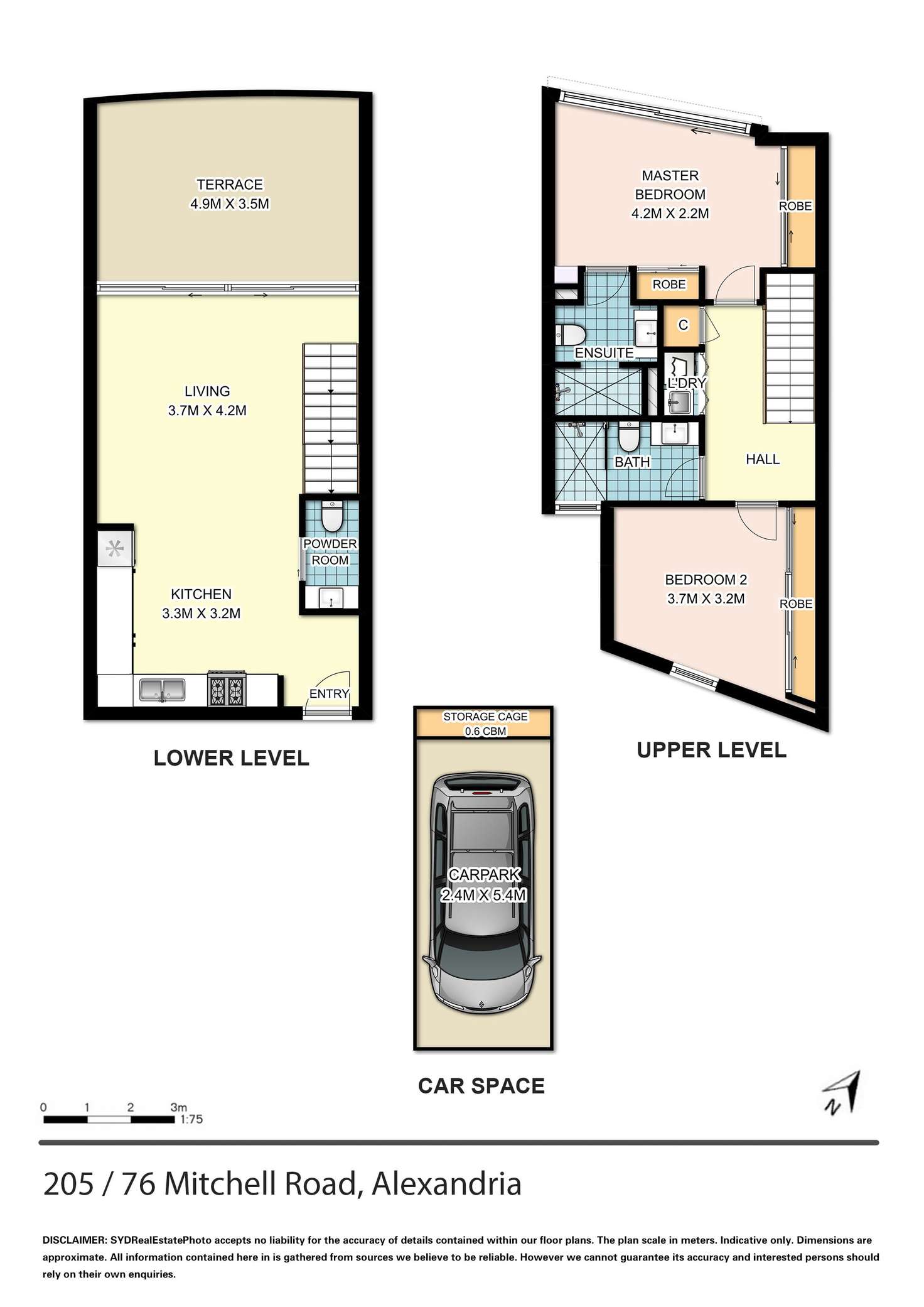 Floorplan of Homely apartment listing, 205/76 Mitchell Road, Alexandria NSW 2015