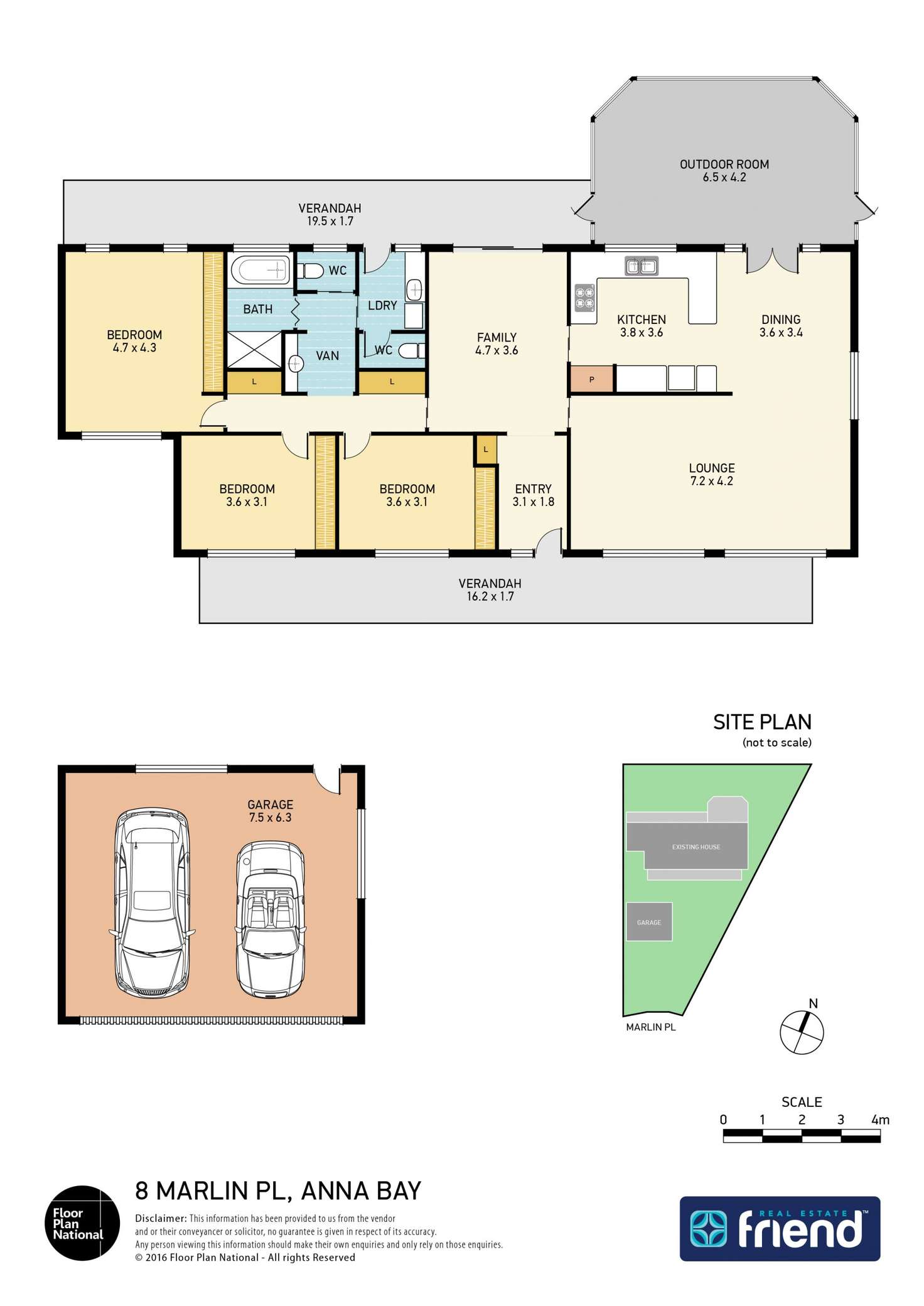 Floorplan of Homely house listing, 8 Marlin Place, Anna Bay NSW 2316