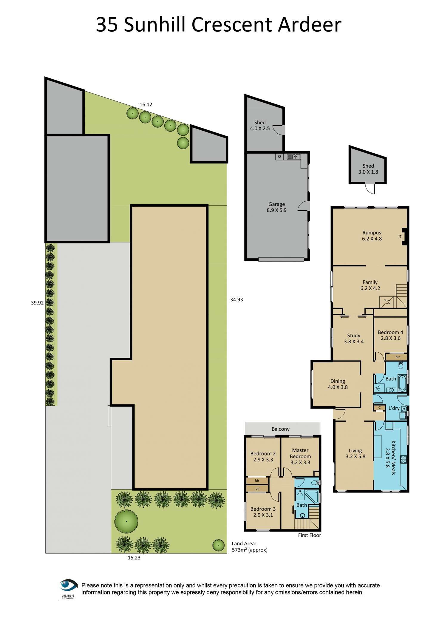 Floorplan of Homely house listing, 35 Sunhill Crescent, Ardeer VIC 3022