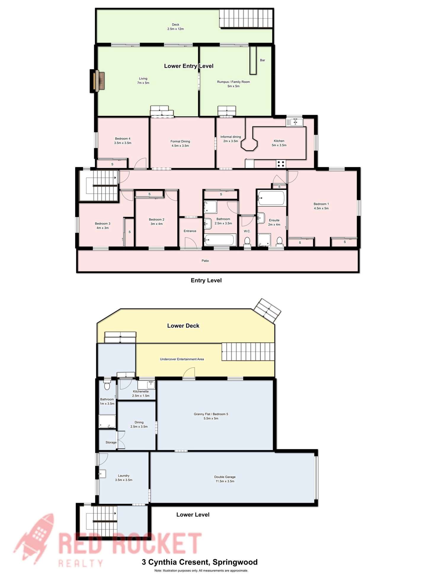 Floorplan of Homely house listing, 3 Cynthia Crescent, Springwood QLD 4127