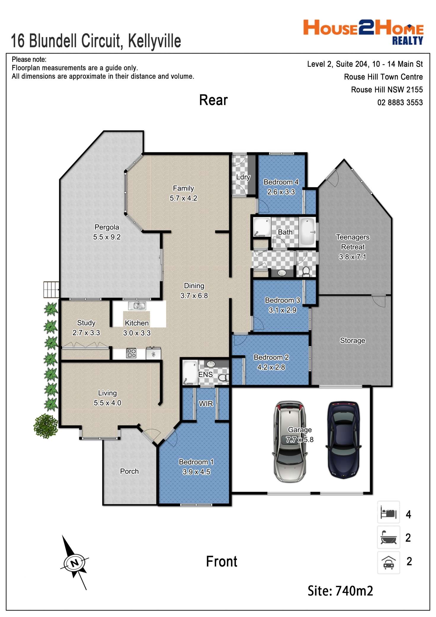 Floorplan of Homely house listing, 16 Blundell Cct, Kellyville NSW 2155