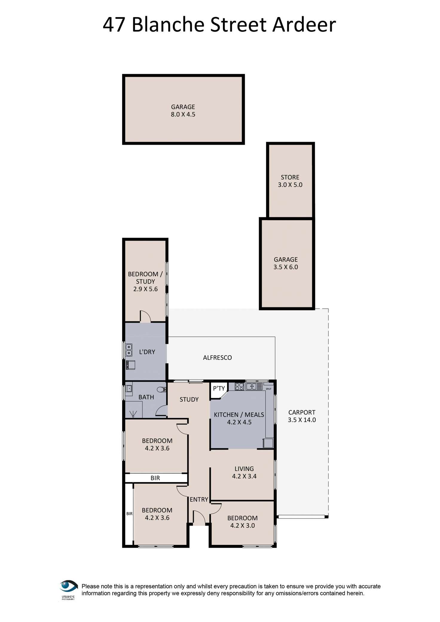 Floorplan of Homely house listing, 47 Blanche Street, Ardeer VIC 3022