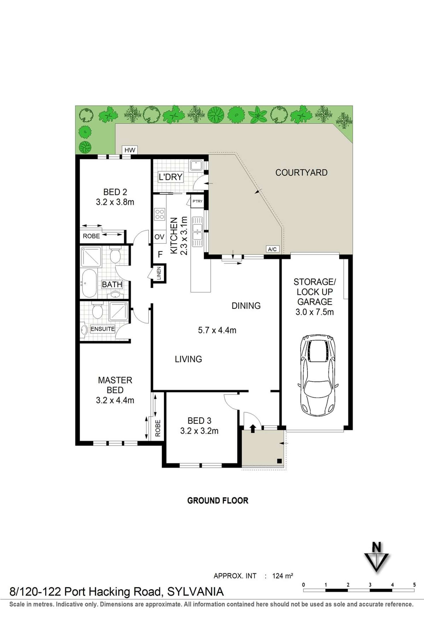 Floorplan of Homely villa listing, 8/120 - 122 Port Hacking Road, Sylvania NSW 2224