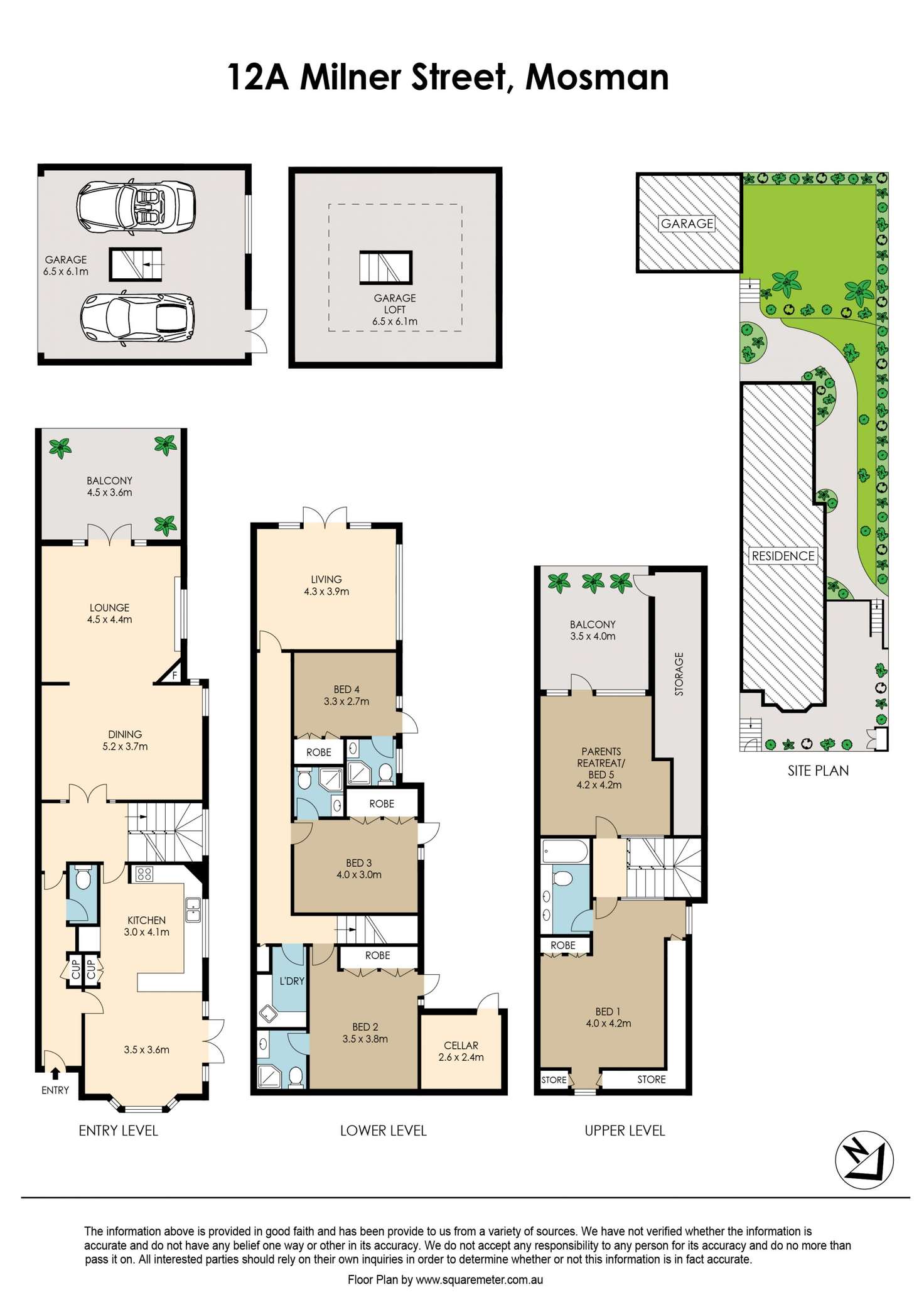 Floorplan of Homely house listing, 12A Milner Street, Mosman NSW 2088