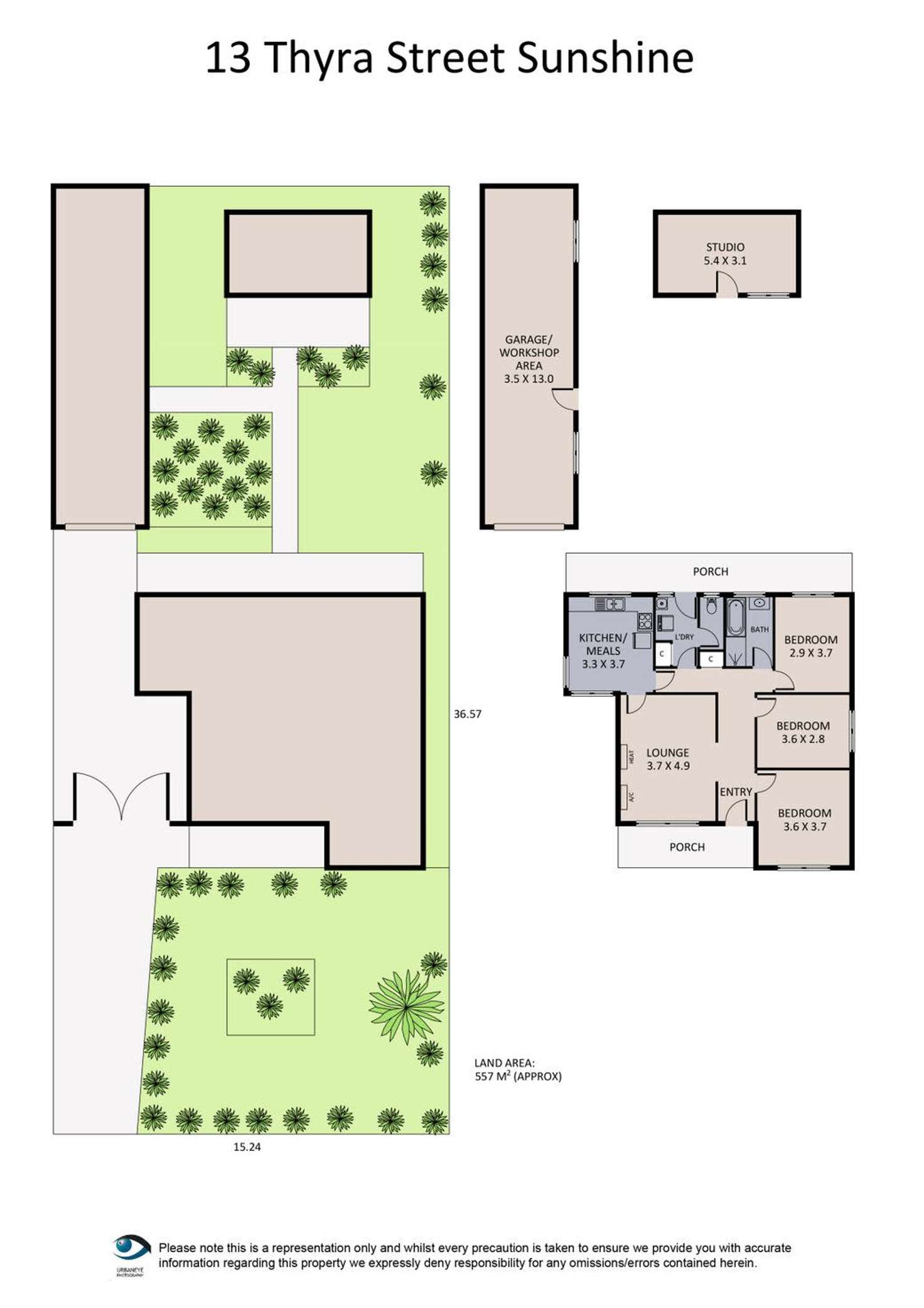 Floorplan of Homely house listing, 13 Thyra Street, Sunshine VIC 3020