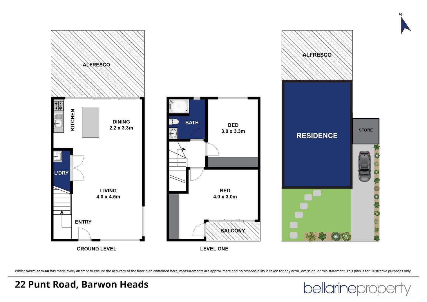 Floorplan of Homely townhouse listing, 22 Punt Road, Barwon Heads VIC 3227