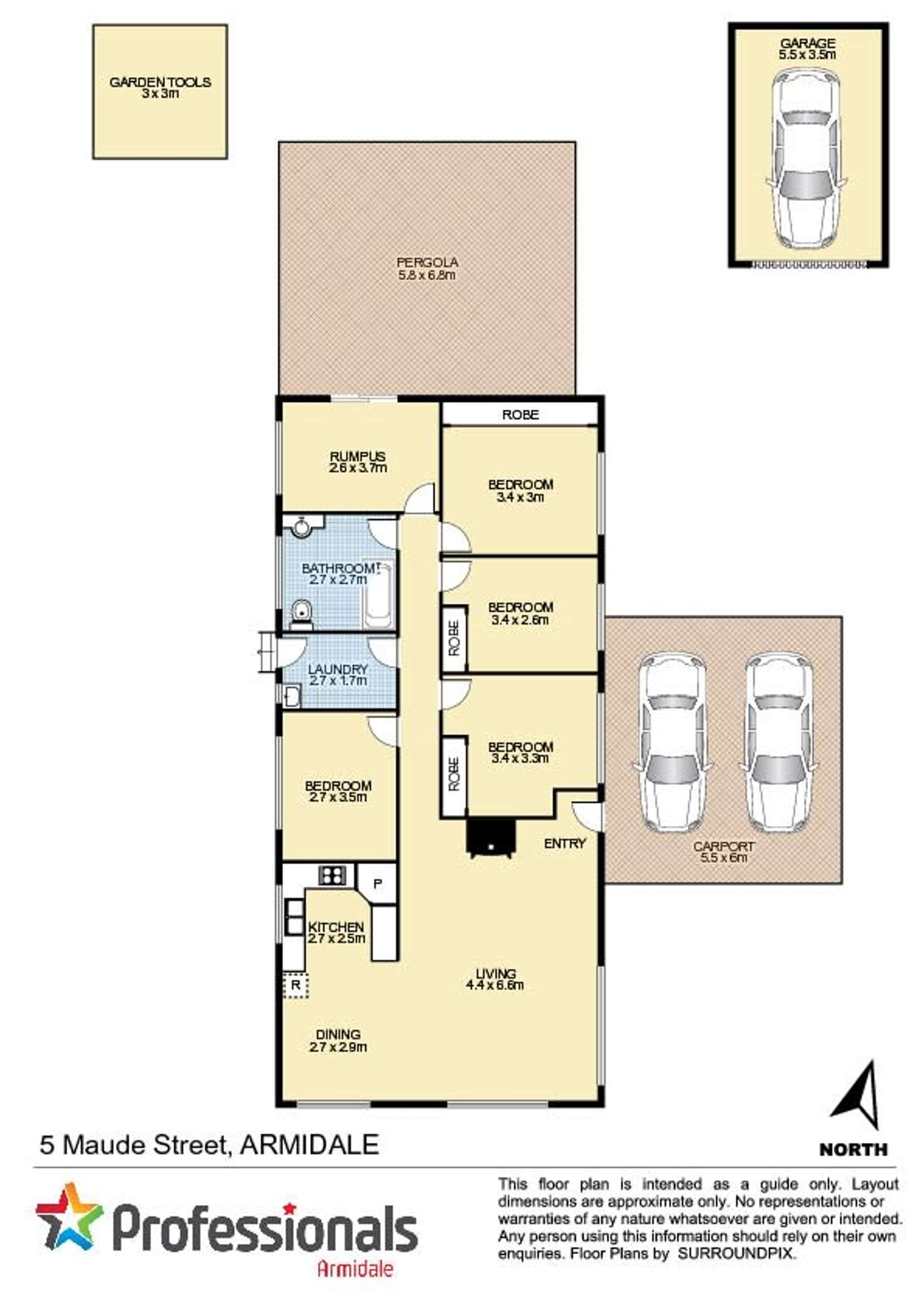 Floorplan of Homely house listing, 5 Maude Street, Armidale NSW 2350