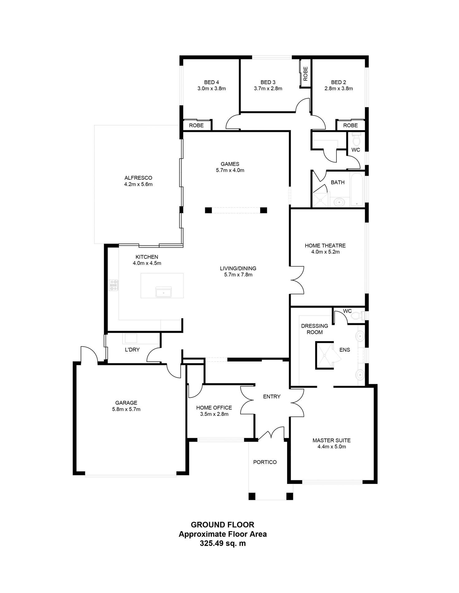 Floorplan of Homely house listing, 3 Lago Promenade, Aveley WA 6069