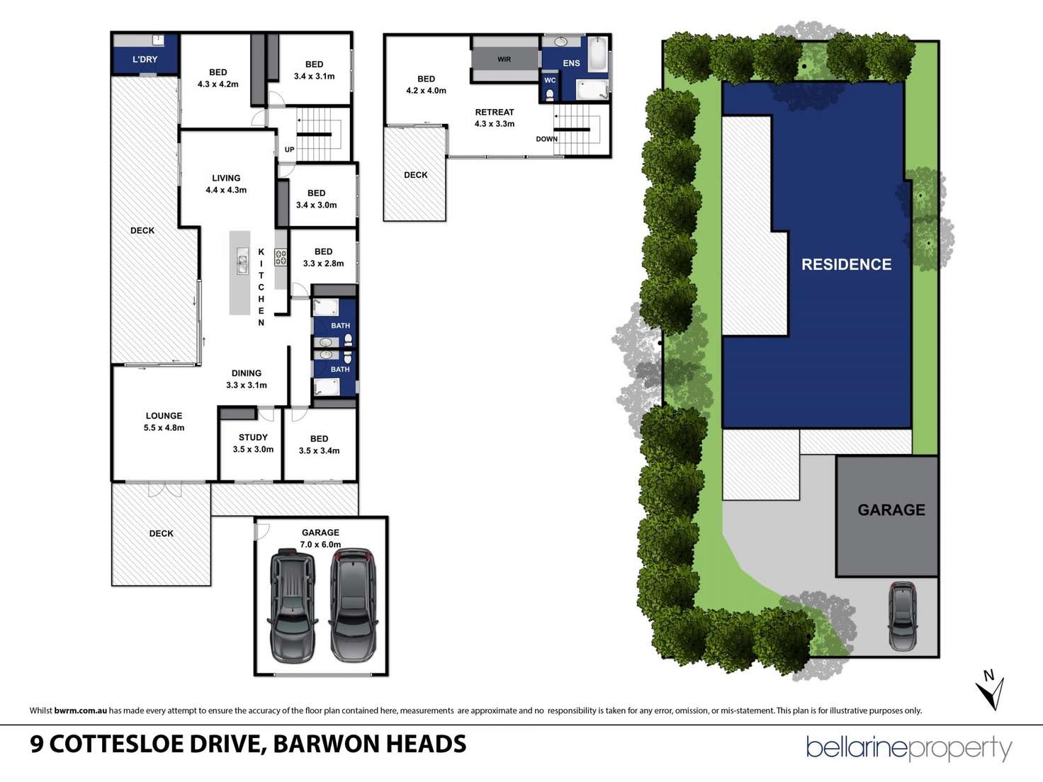 Floorplan of Homely house listing, 9 Cottesloe Drive, Barwon Heads VIC 3227