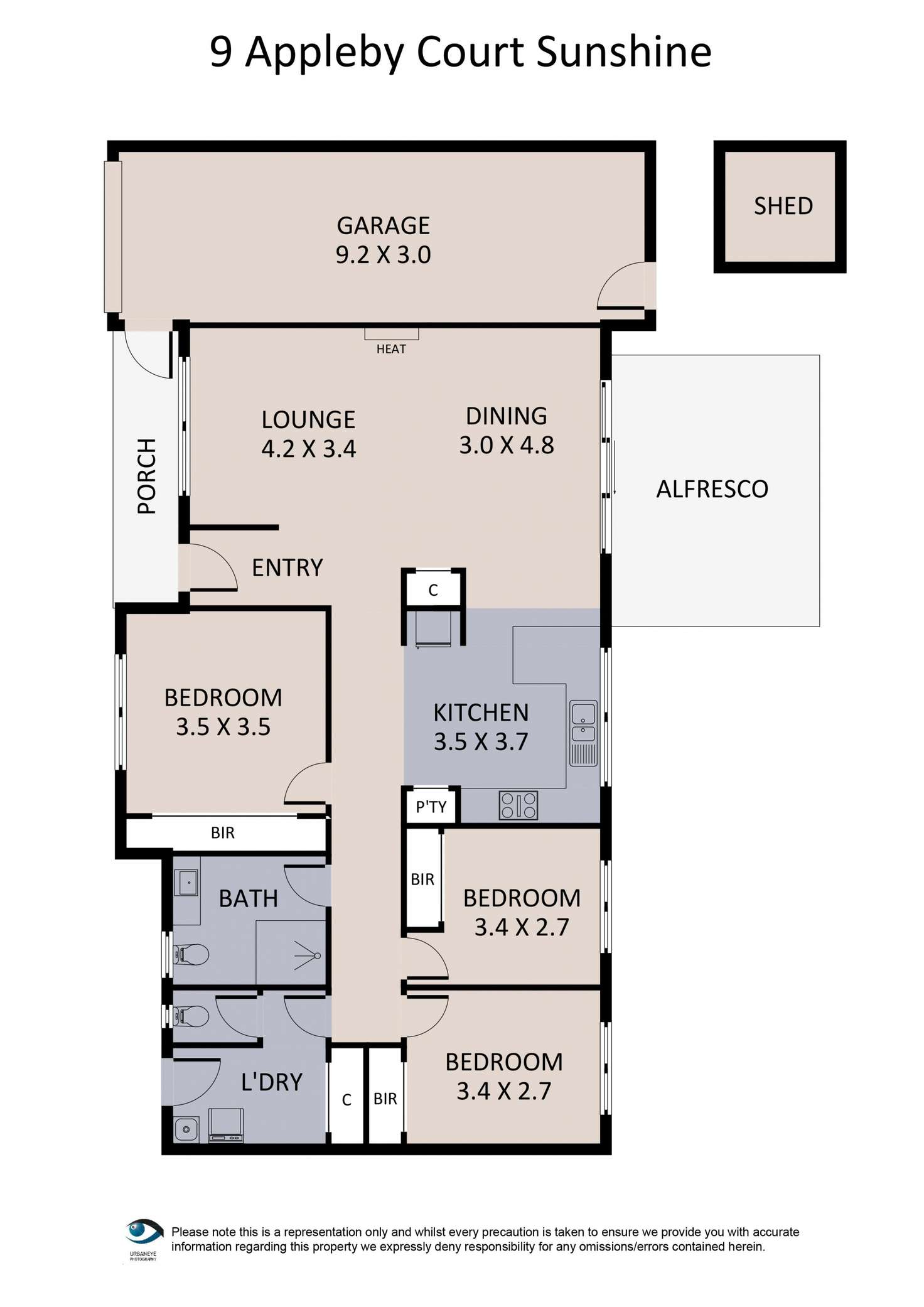 Floorplan of Homely house listing, 9 Appleby Court, Sunshine VIC 3020
