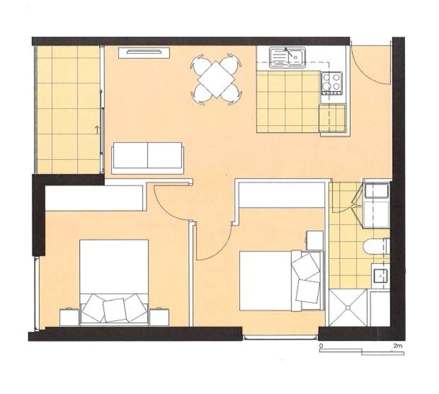 Floorplan of Homely apartment listing, 611/33-43 Batman Street, West Melbourne VIC 3003
