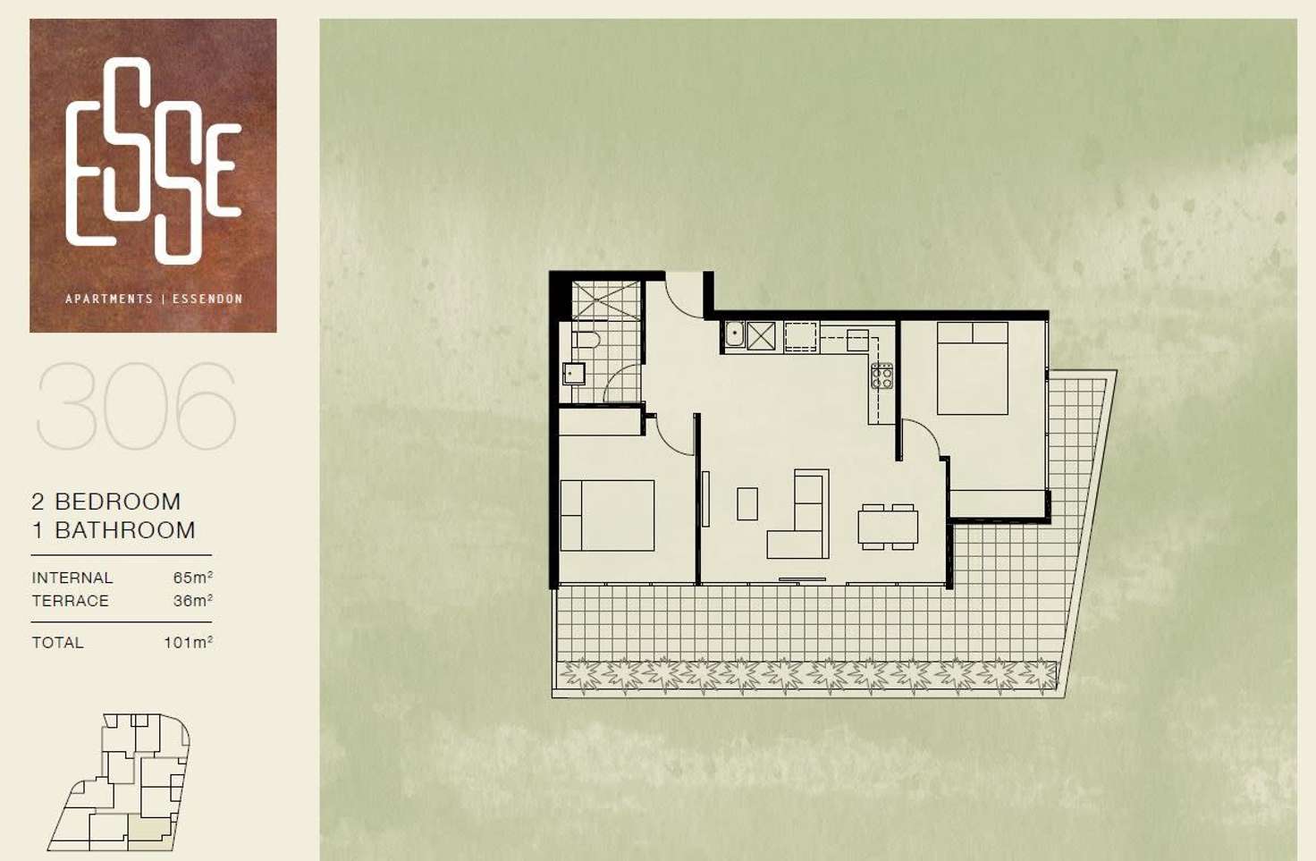 Floorplan of Homely apartment listing, 306/316 Pascoe Vale Road, Essendon VIC 3040