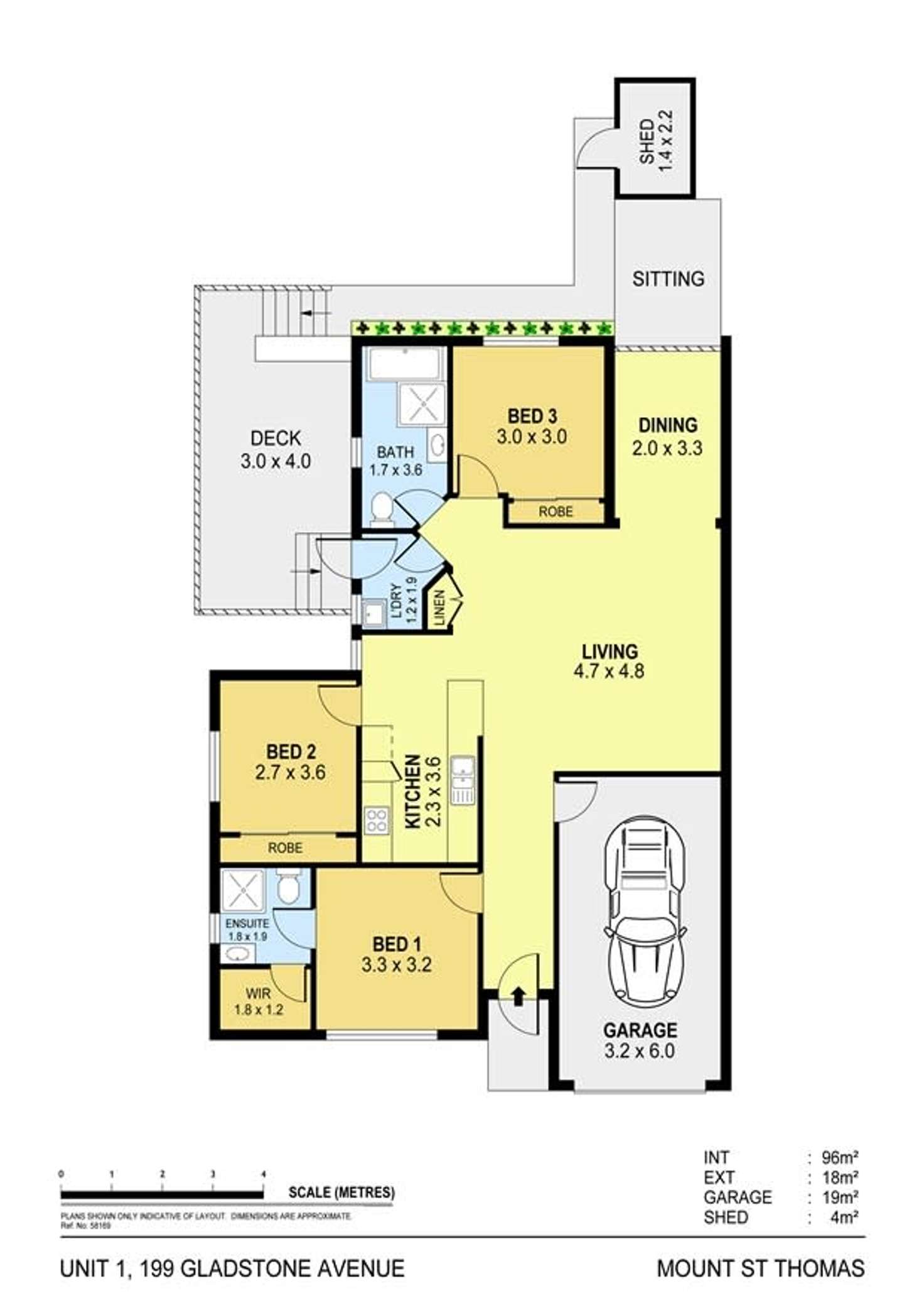 Floorplan of Homely villa listing, 1/199 Gladstone Avenue, Mount Saint Thomas NSW 2500