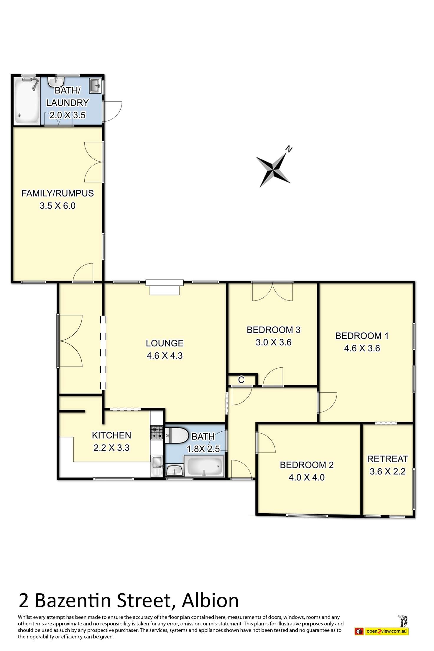 Floorplan of Homely house listing, 2 Bazentin Street, Albion VIC 3020