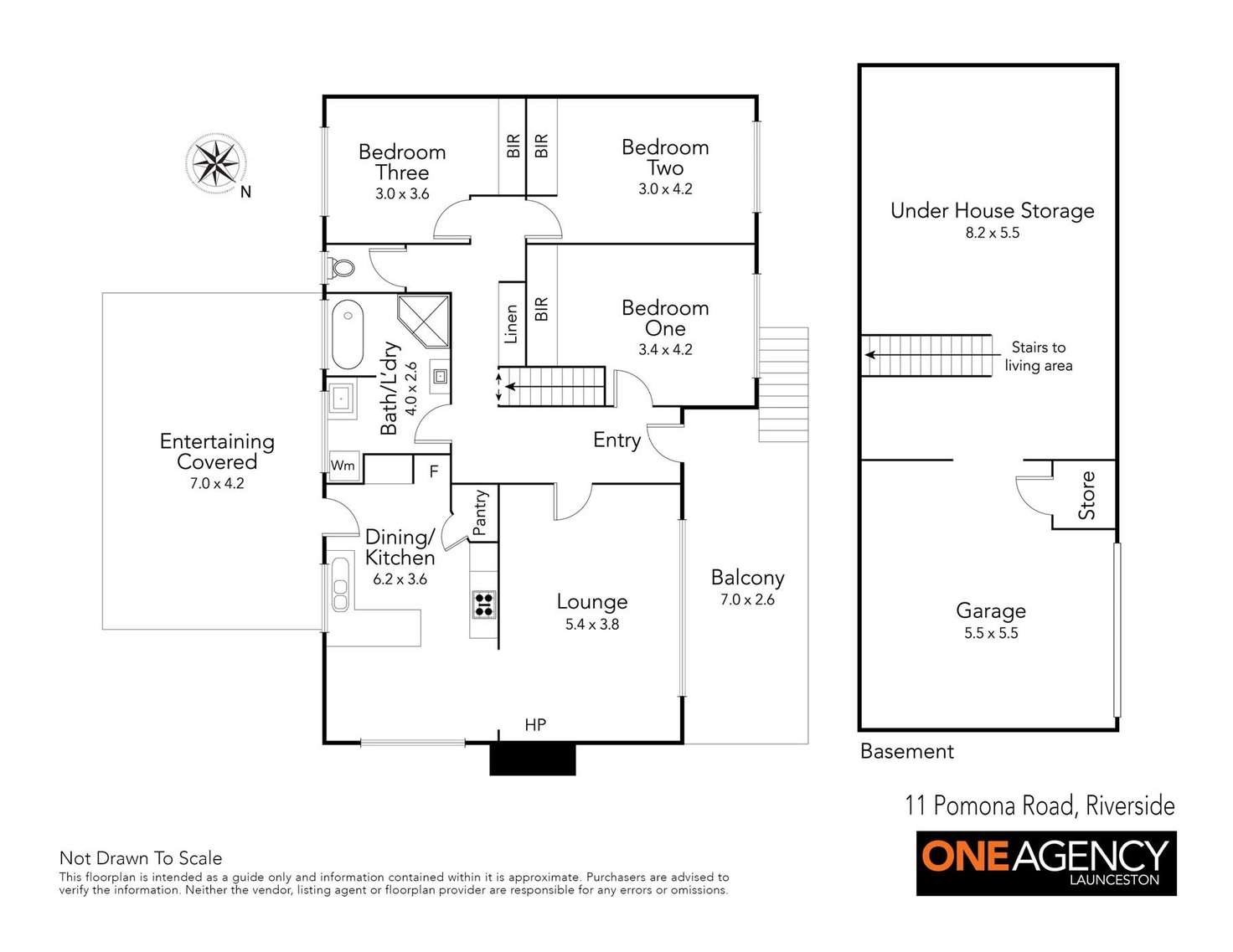 Floorplan of Homely house listing, 1/11 Pomona Road, Riverside TAS 7250