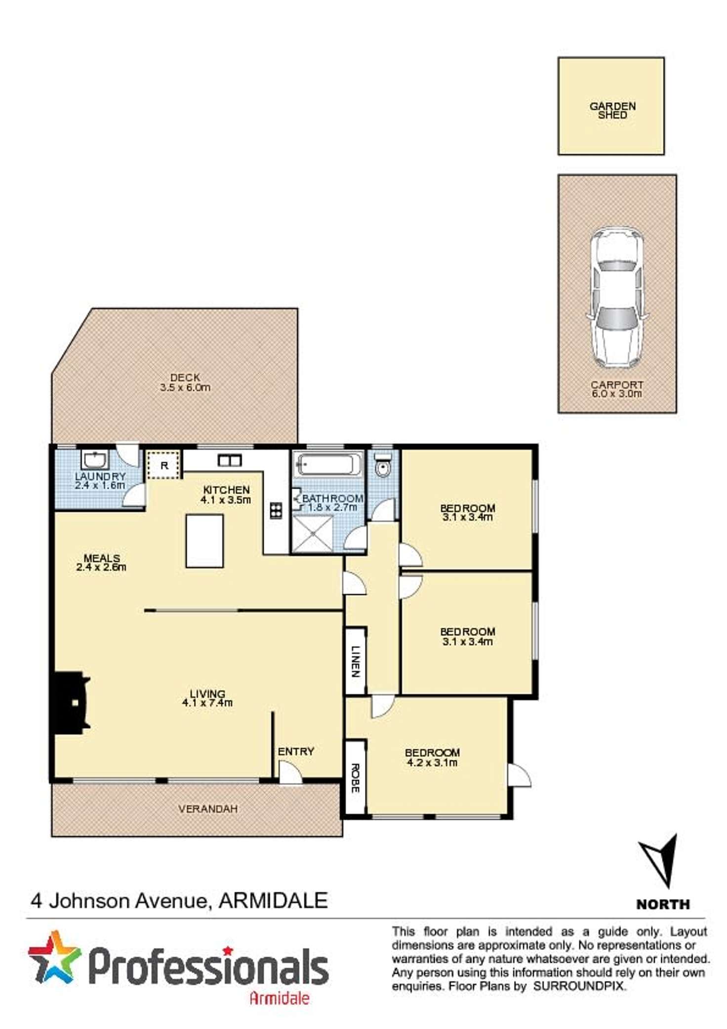 Floorplan of Homely house listing, 4 Johnson Avenue, Armidale NSW 2350