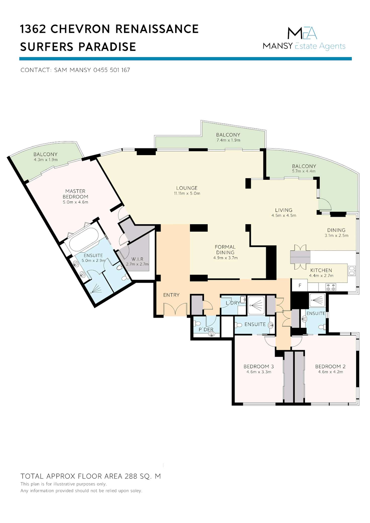 Floorplan of Homely apartment listing, 1362/23 Ferny Avenue, Surfers Paradise QLD 4217