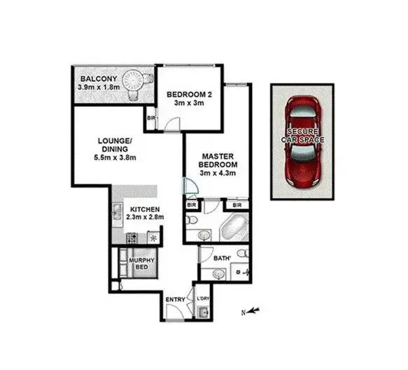 Floorplan of Homely unit listing, 201/10 West Promanade, Manly NSW 2095