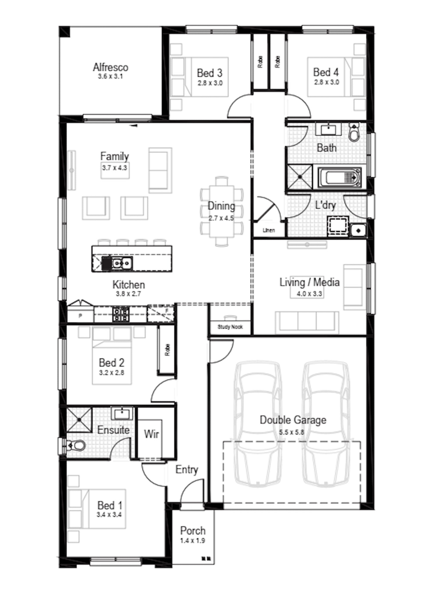 Floorplan of Homely house listing, 484 Broadmeadow Way, Cameron Park NSW 2285