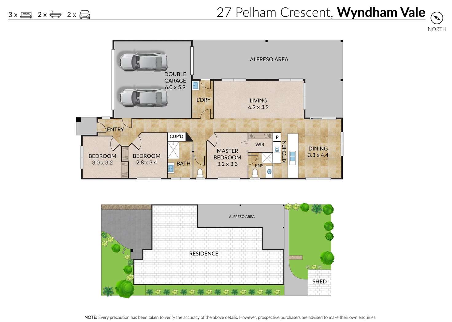 Floorplan of Homely house listing, 27 Pelham Crescent, Wyndham Vale VIC 3024