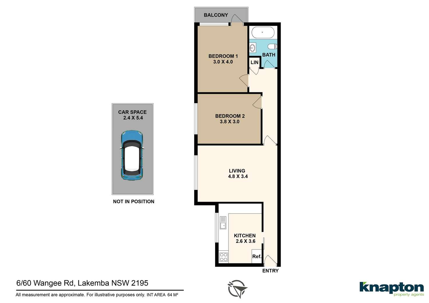 Floorplan of Homely unit listing, 6/60 Wangee Road, Lakemba NSW 2195