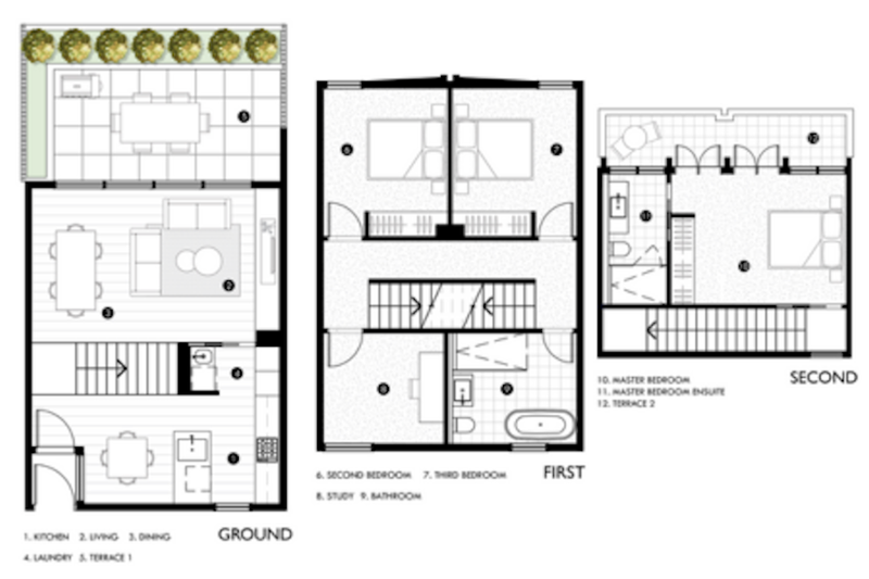 Floorplan of Homely townhouse listing, Unit 3 Ames Avenue, Carnegie VIC 3163