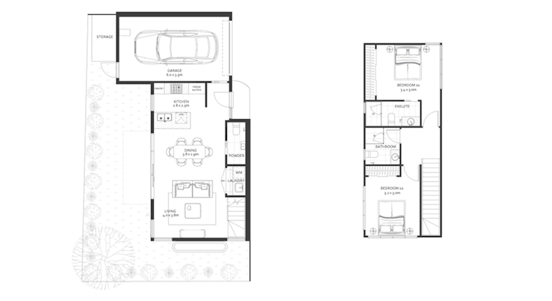 Floorplan of Homely townhouse listing, Unit 7/1-3 Nicholson Avenue, Reservoir VIC 3073
