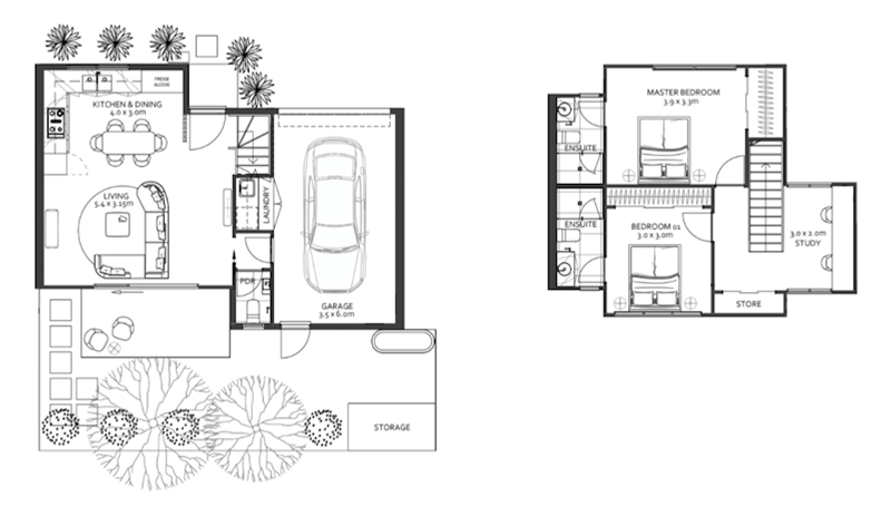 Floorplan of Homely townhouse listing, Unit 3/154 Purinuan Street, Reservoir VIC 3073