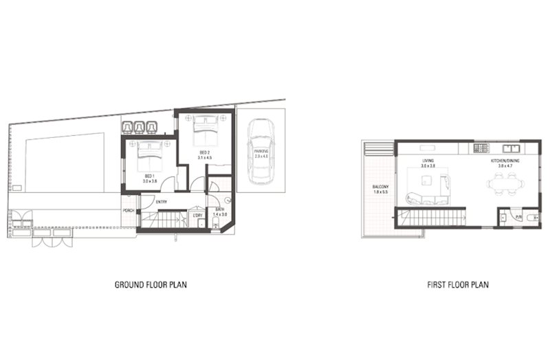 Floorplan of Homely townhouse listing, Unit 1/13 Melton Court, Heidelberg Heights VIC 3081