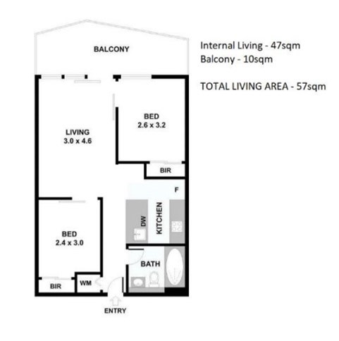 Floorplan of Homely apartment listing, 452/38 Mount Alexander Road, Travancore VIC 3032