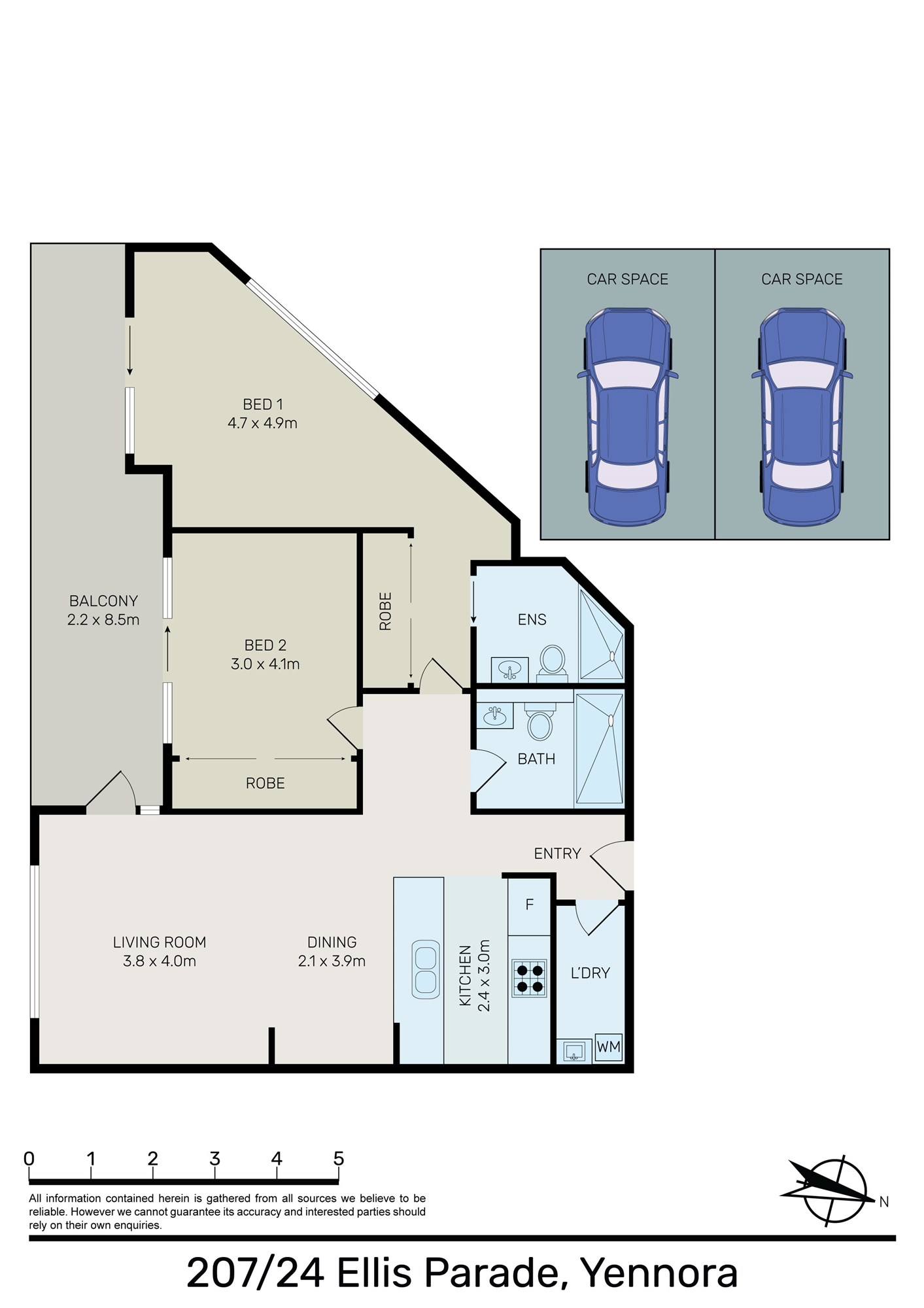 Floorplan of Homely apartment listing, 207/24 Ellis Parade, Yennora NSW 2161